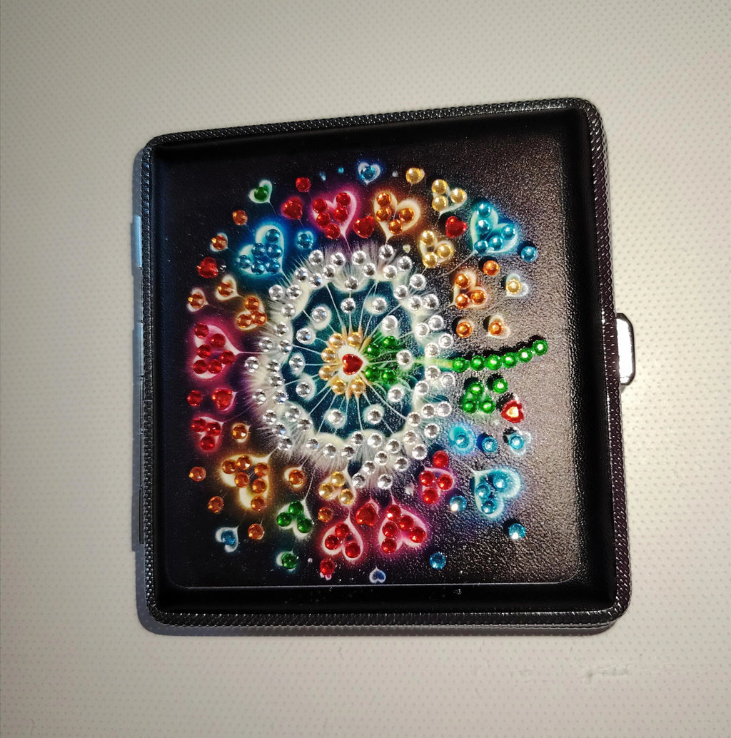 Étui Strass Mandala Cœurs Multicolores