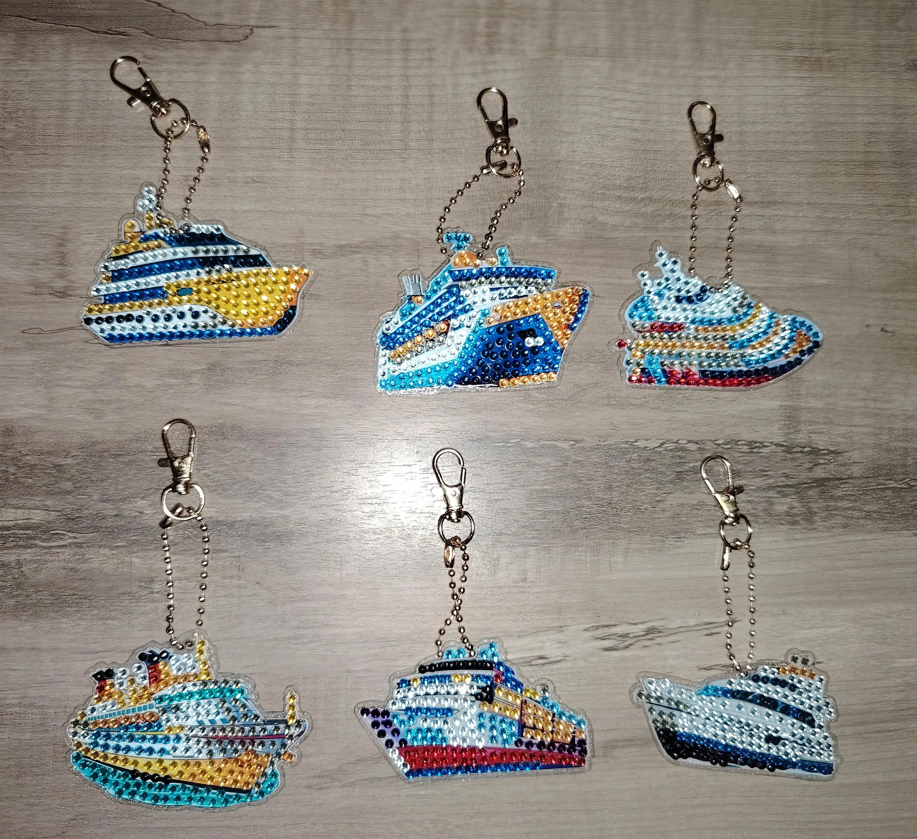 Porte-clé Bateau Strass – Décoration Cristal Scintillante