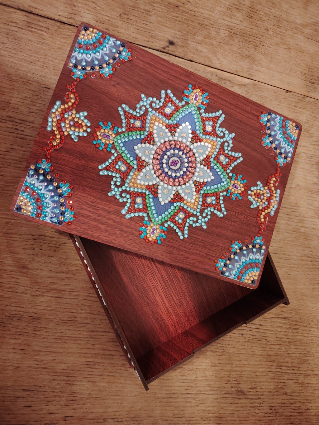 BOÎTE EN BOIS ET STRASS