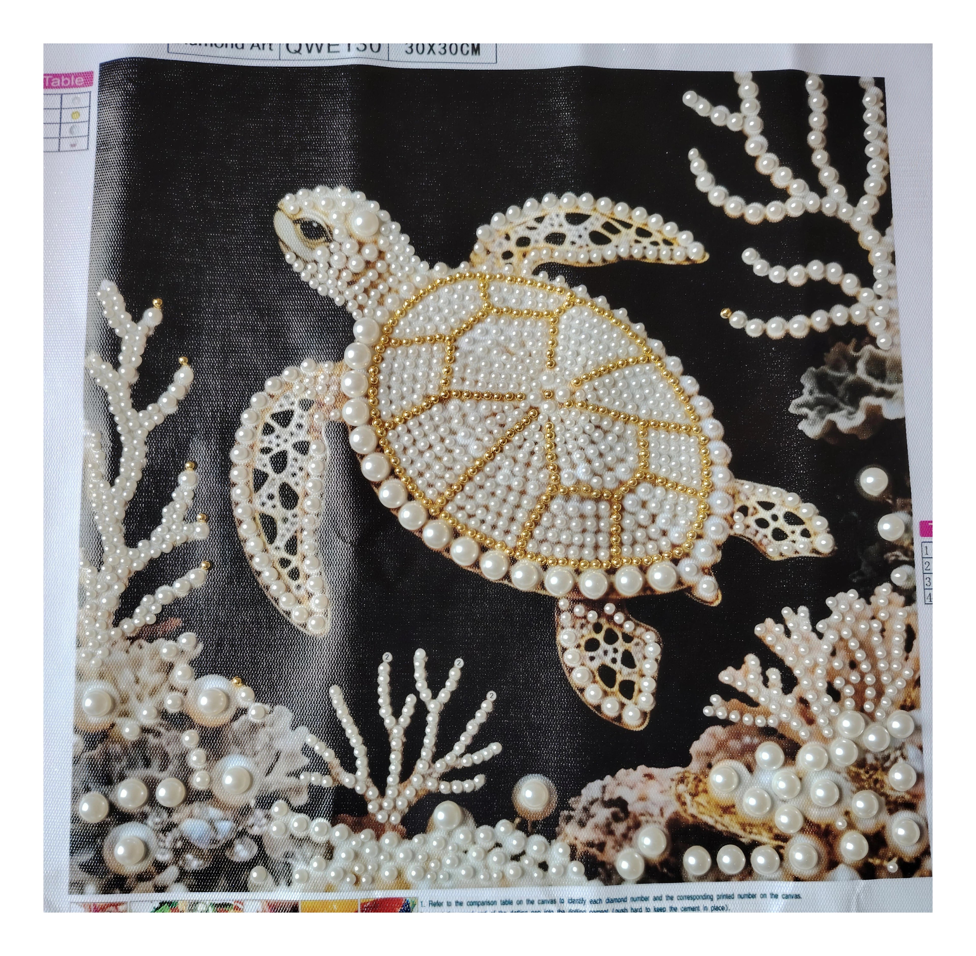 TORTUE EN PERLES