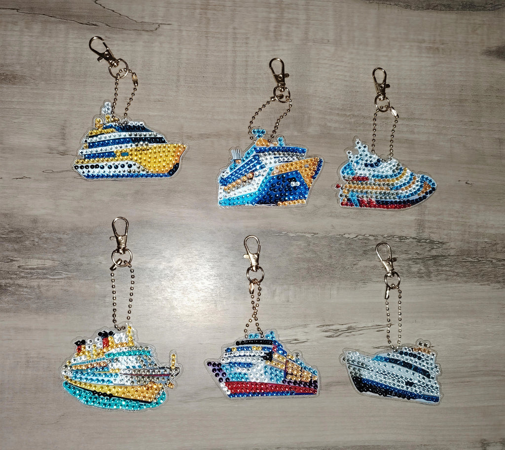 Porte-clé Bateau Strass – Décoration Cristal Scintillante
