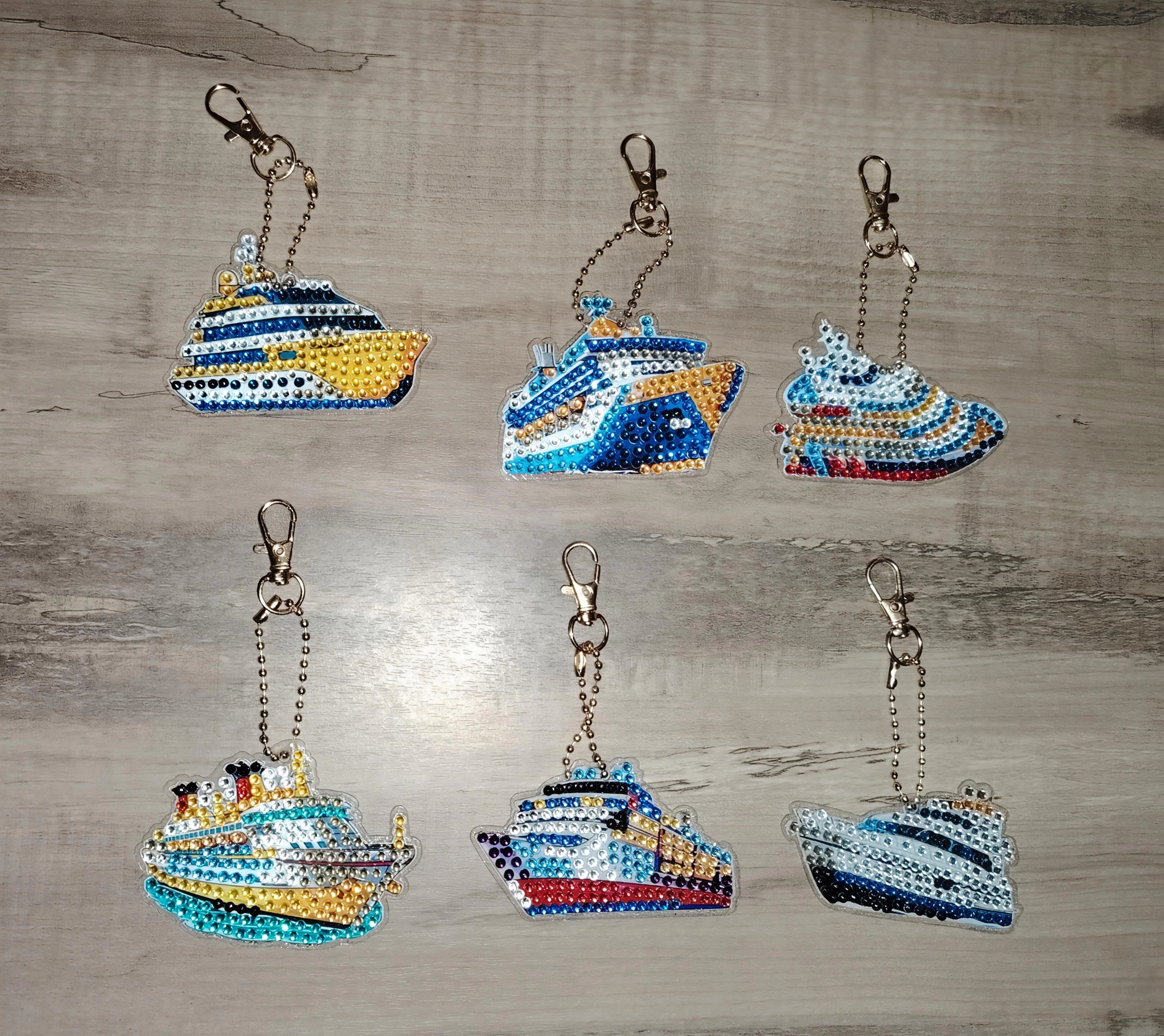 Porte-clé Bateau Strass – Décoration Cristal Scintillante